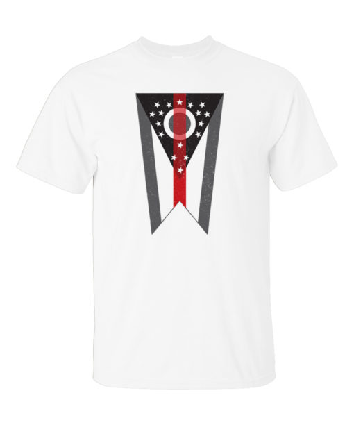 Ohio Flag Red Line T-Shirt