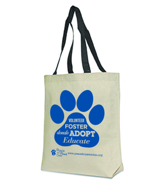 Peace For Paws Word Paw Bag