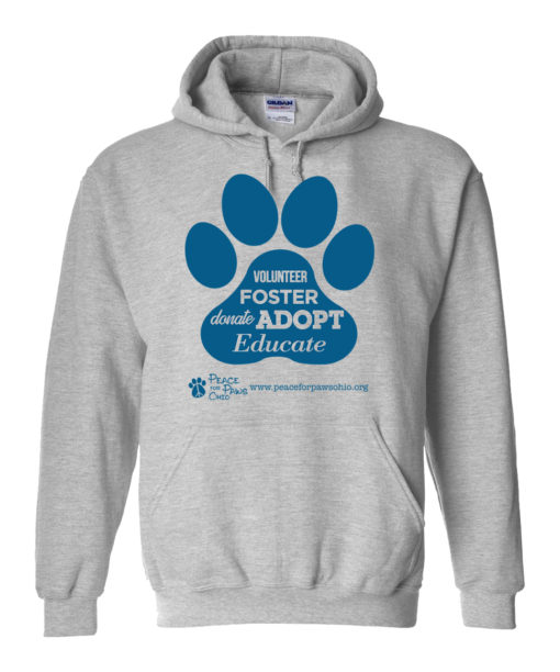 Peace For Paws Words Paw Hoodie