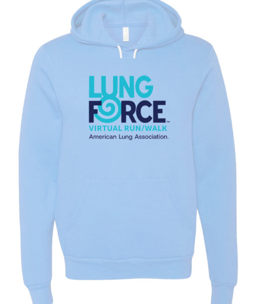American Lung Association Lung Force Hoodie - Light Blue
