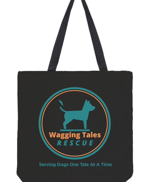 Wagging Tales Logo Black Tote Bag