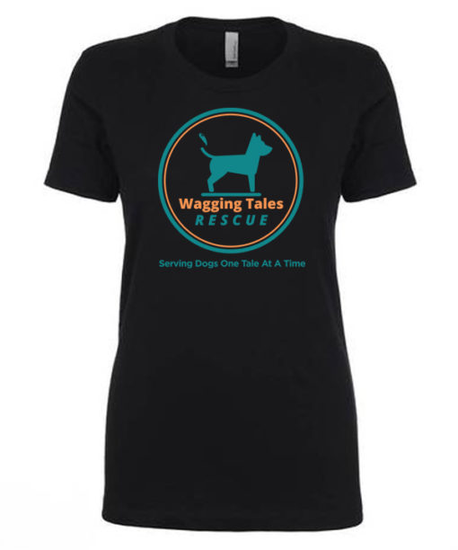 Wagging Tales Logo Womens Black T-shirt