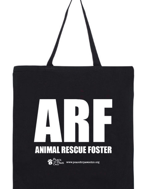 Peace For Paws ARF Black Tote Bag